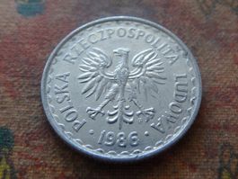 Pologne  1  Zlote  1986