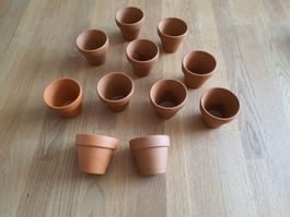 Backform (11 Terracotta Töpfchen) 1x benutzt/gebacken