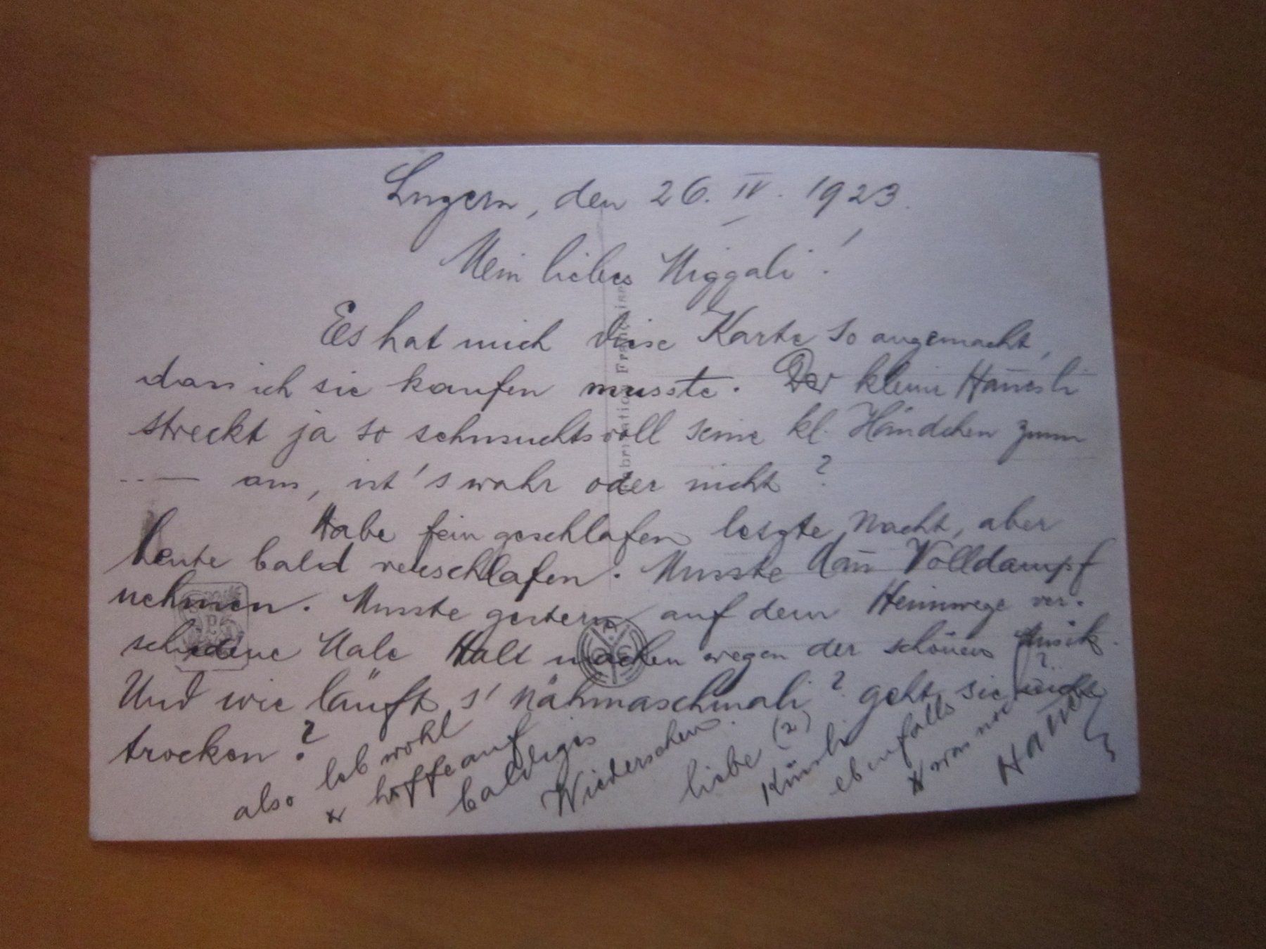 Cartoline postali: NO 5 Postkarte "Apres la recolte" 1923 – Usato da Gordola venduto da Polentaefung 2