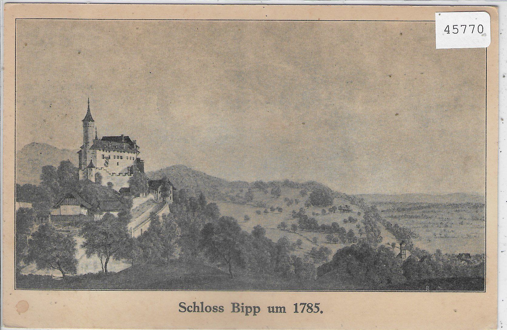 Cartes postales: Schloss Bipp um 1785 – Défectueux à Ettingen par Kartenplanet