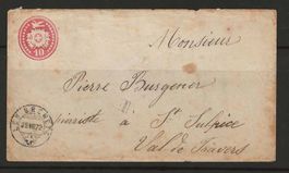 CH011 - Tübli Brief 10ct.des Brenets à St-Sulpice (Travers)