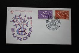 Ersttagsbrief Europa 1962 Frankreich gebraucht