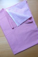 Patchwork - Restenstoff weisse Dots auf altrosa - 50 x 70 cm