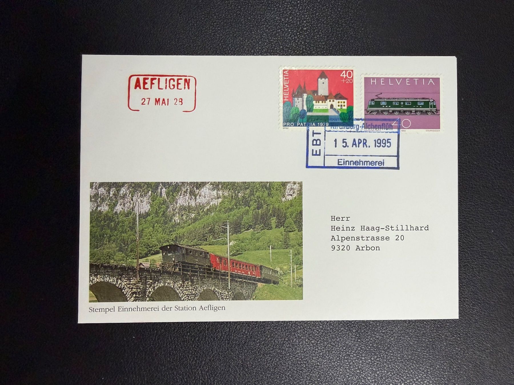 Tutti i francobolli: Bahnpostbeleg Station Kirchberg - Alchenflüh 1995 – Usato da oberrüti venduto da jeanmei