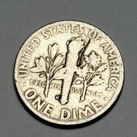 Pièce de monnaie 1 Dime Roosevelt 1951 États-Unis 2.46g