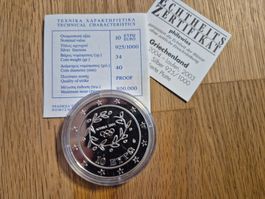 Griechenland 10 Euro 2004 - 34gr 925er Silber (ca. 1oz)