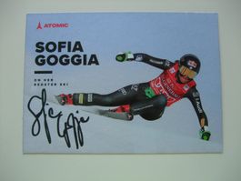 SOFIA GOGGIA (ITA) SKISTAR  HANDSIGNIERT AK