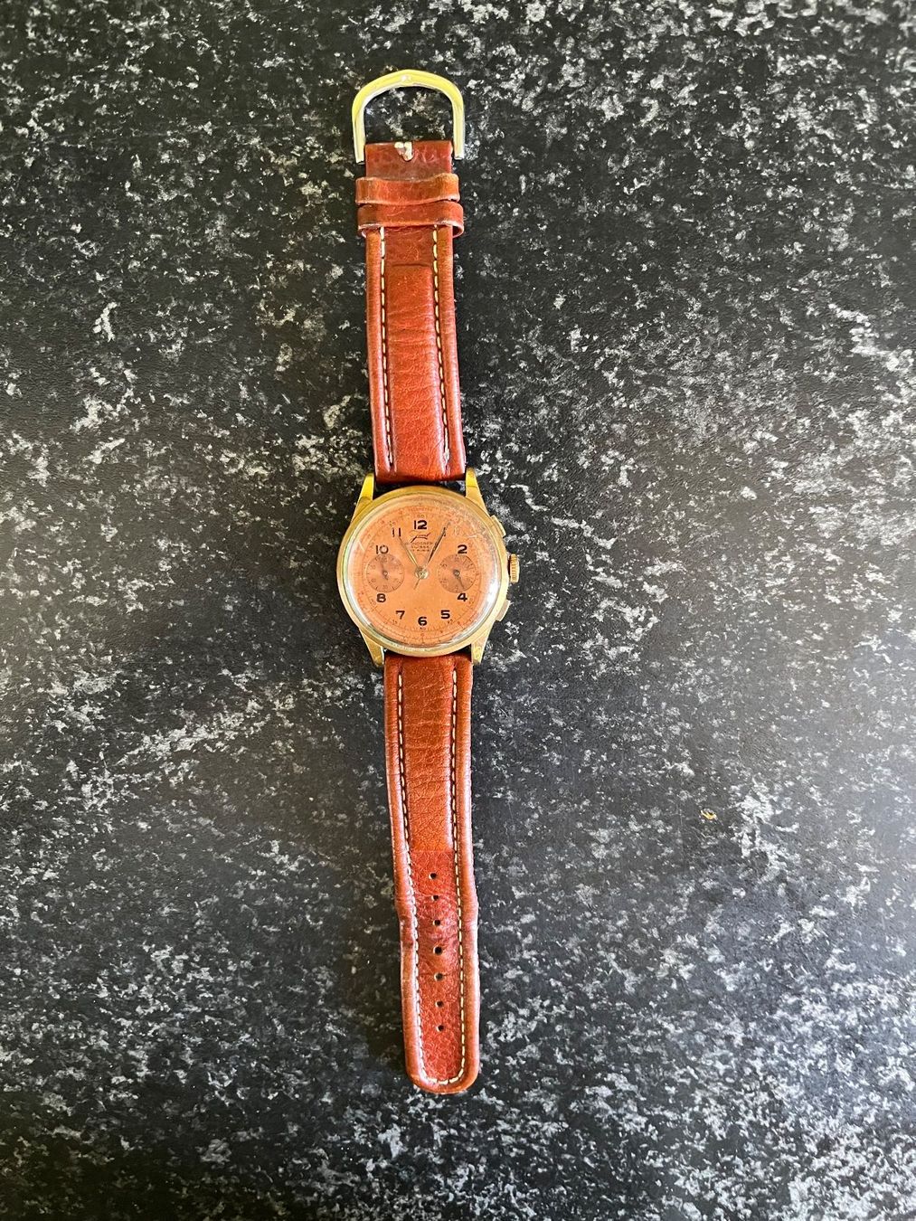 Uhren: Javil Chronograph Goldgehäuse – Gebraucht aus Flumenthal von Fetthenne 3