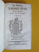 St. Gallisches Kantons-Blatt 1805