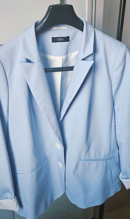 S.Oliver Giacche: Gr. 44 S.Oliver Light Blue Blazer - Smart & Stylish! – Nuovo (secondo la descrizione) da Sutz venduto da Dalilea