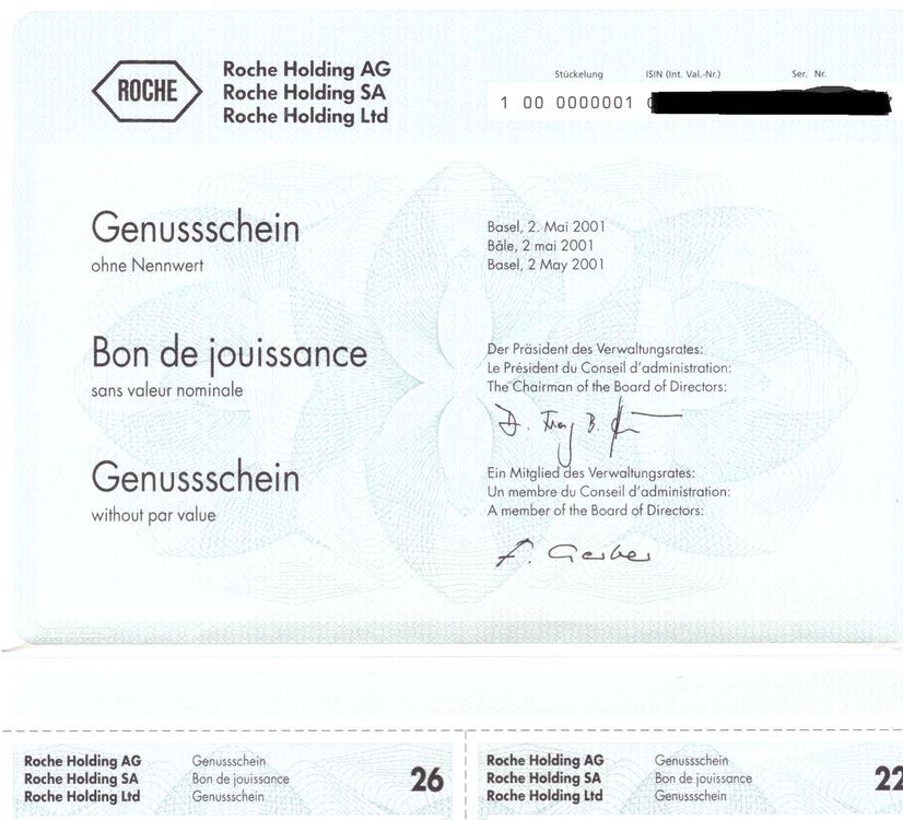 Roche Genussschein Kurs Euro