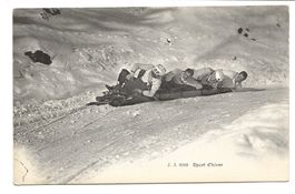 Sport d'hiver - Wintersport - Bobsleigh in voller Fahrt