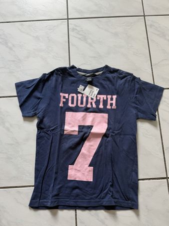 H&M Kids T-Shirt Navy Blue/Pink – Size 140 – New with Tags