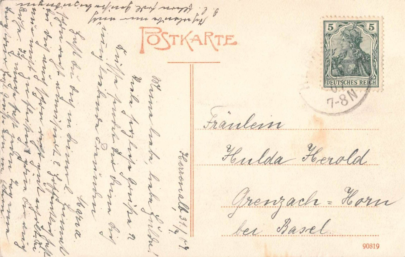 Cartoline postali: Gruss von der HERRENALB - Blick v. Mayenberg – Usato da Winterthur venduto da SchatzchischtliWinti 1