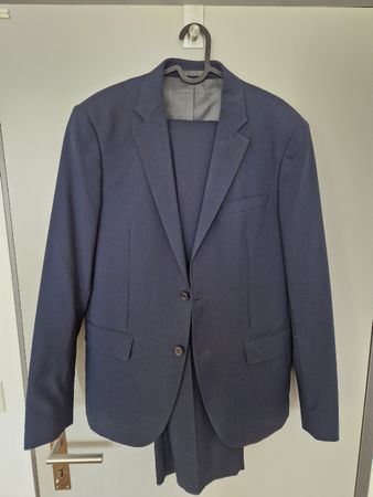 Calvin Klein Anzug, Grösse 48, Wolle, Dunkelblau