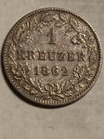 Wurtemberg, 1 kreuzer 1862 argent, Billon