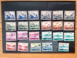 Satz Flugpost Marken 1941 gestempelt ʘ