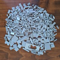 Sammlung von älteren (ab 1991)Lego Bausteinen grau (450 gr.)