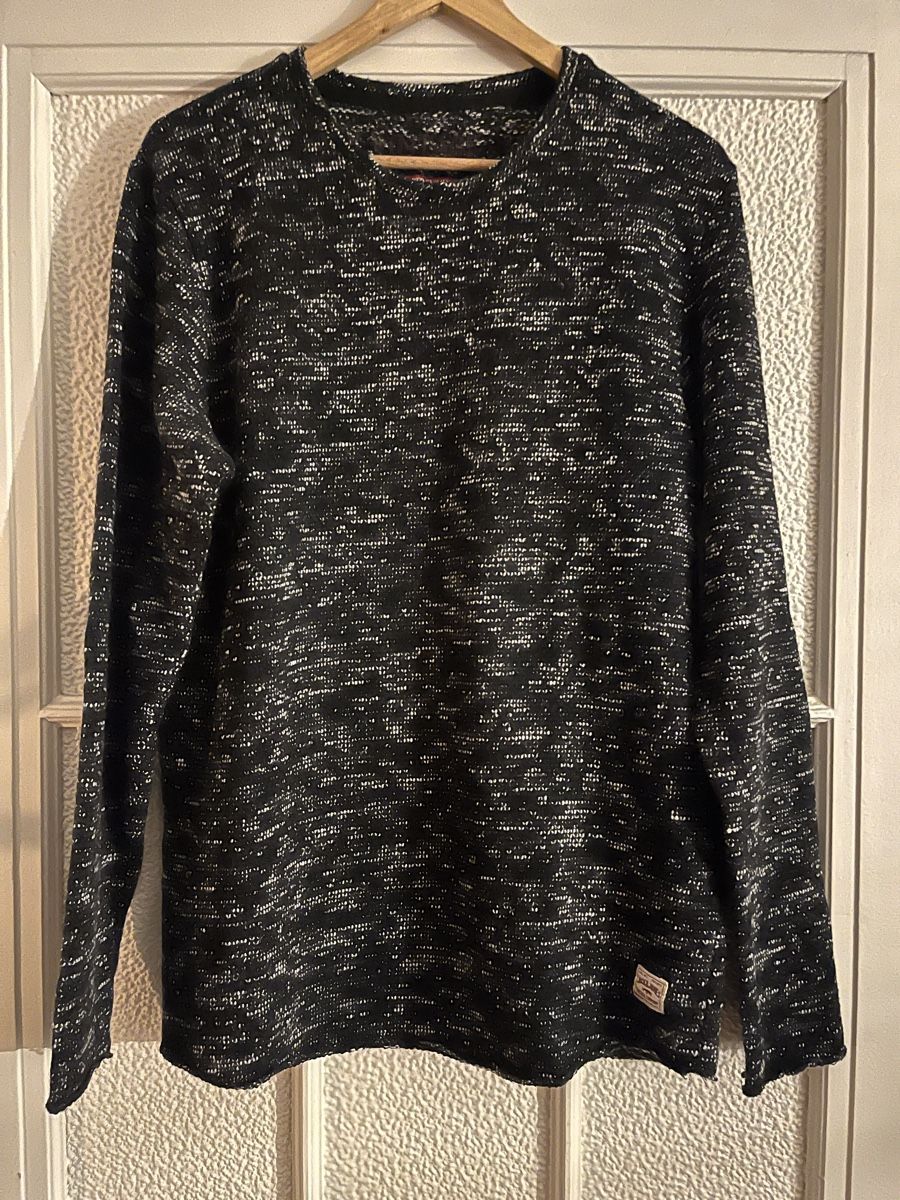 Jack & Jones Maglioni & Felpe: Pull noir chiné Jack & Jones, taille L – Usato da Lausanne venduto da Matmahon1