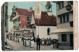 Appenzell, Prozession bei Abtskapelle, gelaufen 1910