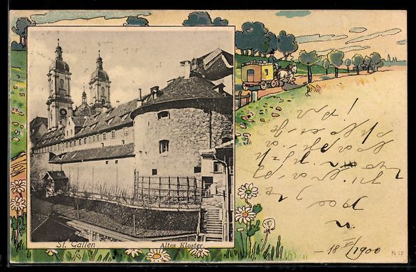 Cartes postales: AK St. Gallen, Altes Kloster – D'occasion à Berlin par bartko-reher