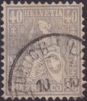 Nr.42 (Sitzende Helvetia) von ZÜRICH, Kat: 220.-