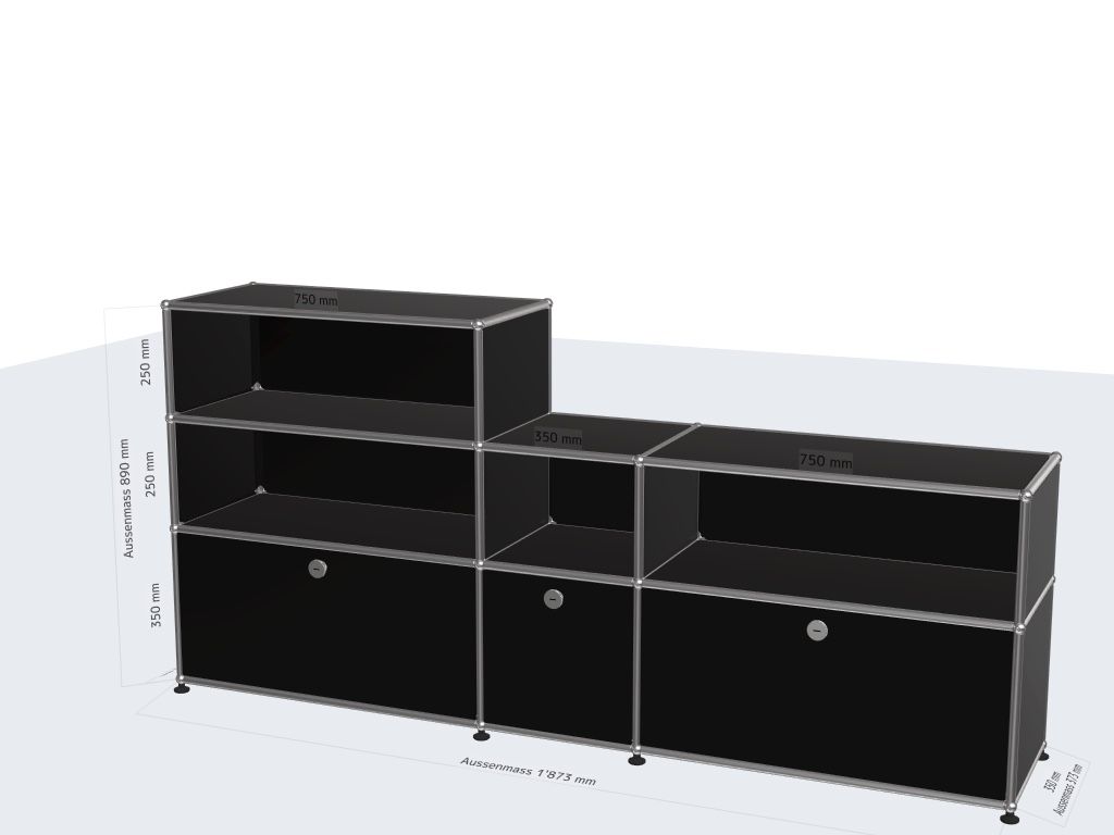 Cassettiere: USM Haller Sideboard schwarz - 187cm – Usato da Bern venduto da nicolasovh 8