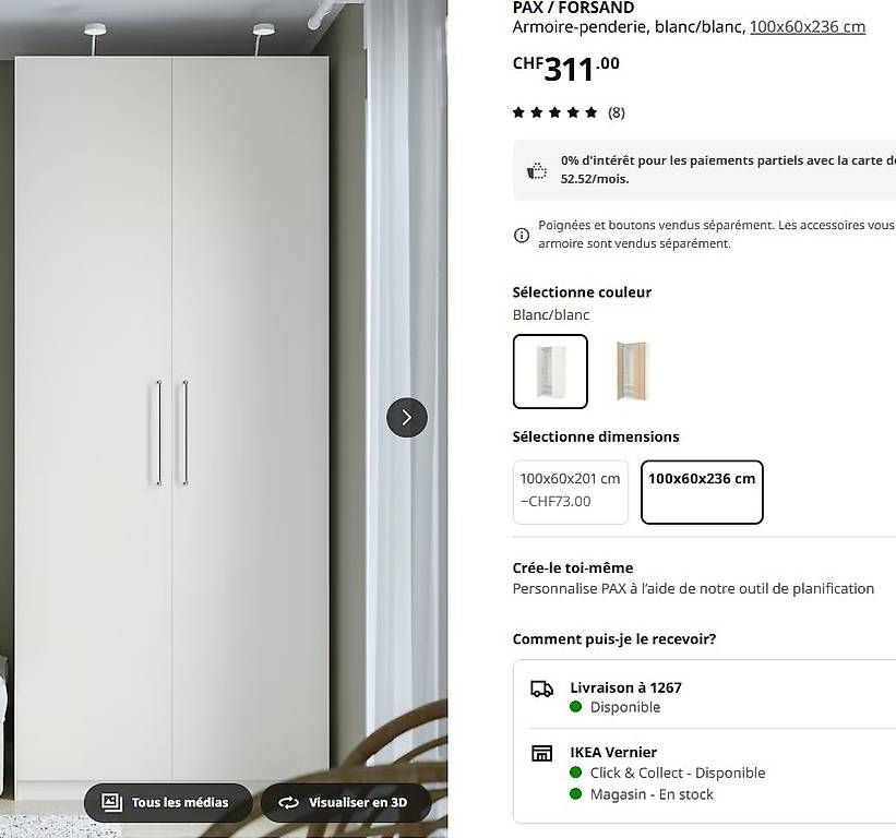 Armadi: Dressing Armoire IKEA – Usato da Vich venduto da NatachaCK