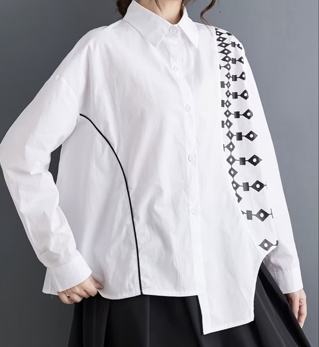 Camicette: Chic Camicia di cotone-1size- nuovo stile – Nuovo e nell'imballaggio originale da Gordevio venduto da LanaZimm