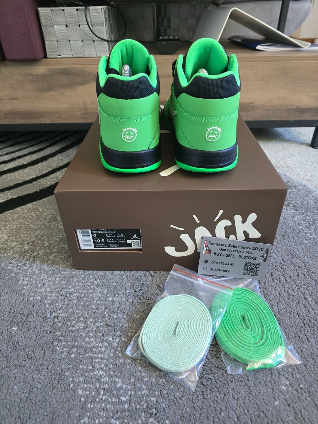 Chaussures hommes: Nike Jumpman Jack travis scott green spark – Neuf (Voir description) à Bôle par A_Kickstory 5