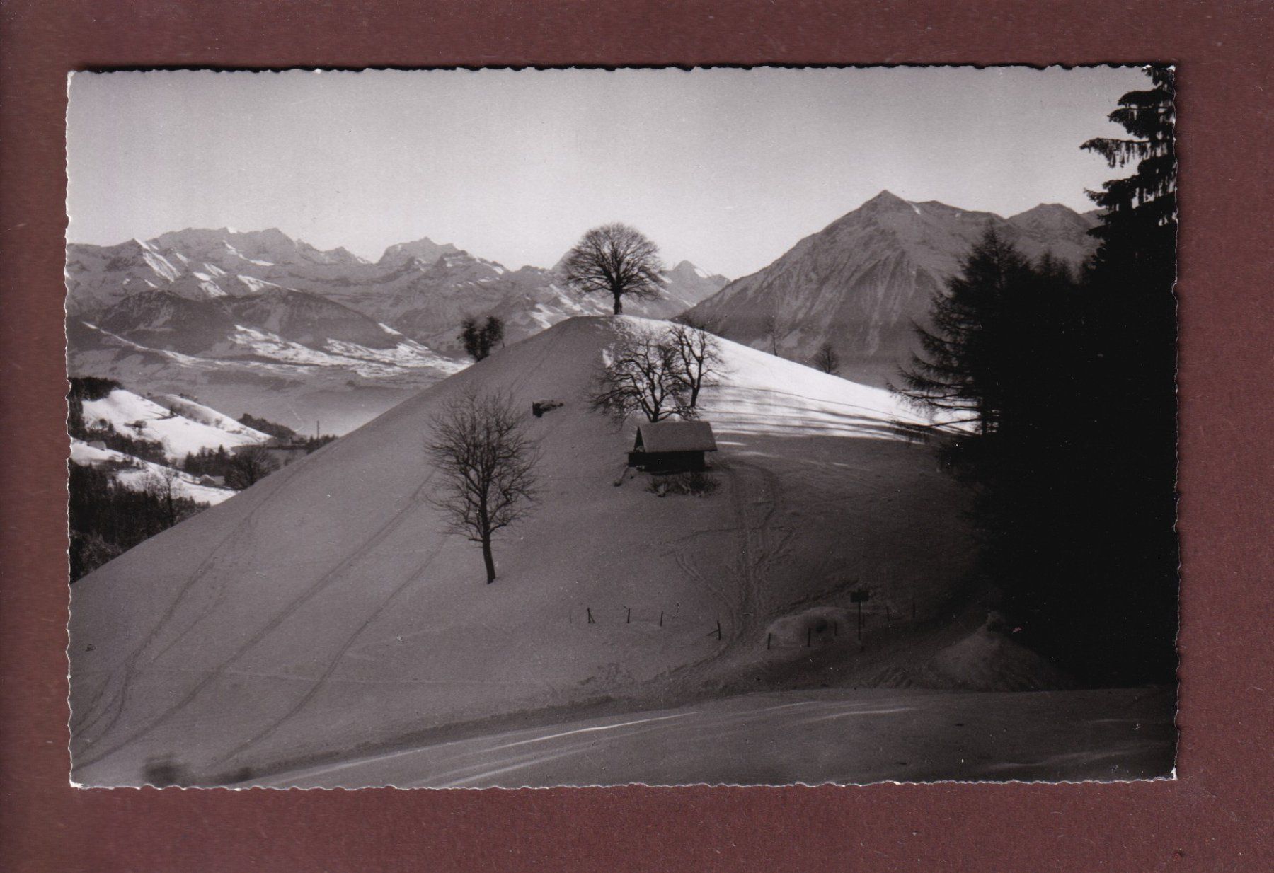 Ansichtskarten: Winter bei HEILIGENSCHWENDI - 1961 – Gebraucht aus Pully von nicecards