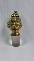 Goldener Weinflaschenverschluss, Trauben Deko, Vintage 366gr