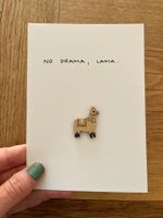 Gratis Versand - Grusskarte no drama lama A6