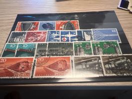 Briefmarken Transporte Bahn Zug Flugzeug Swiss