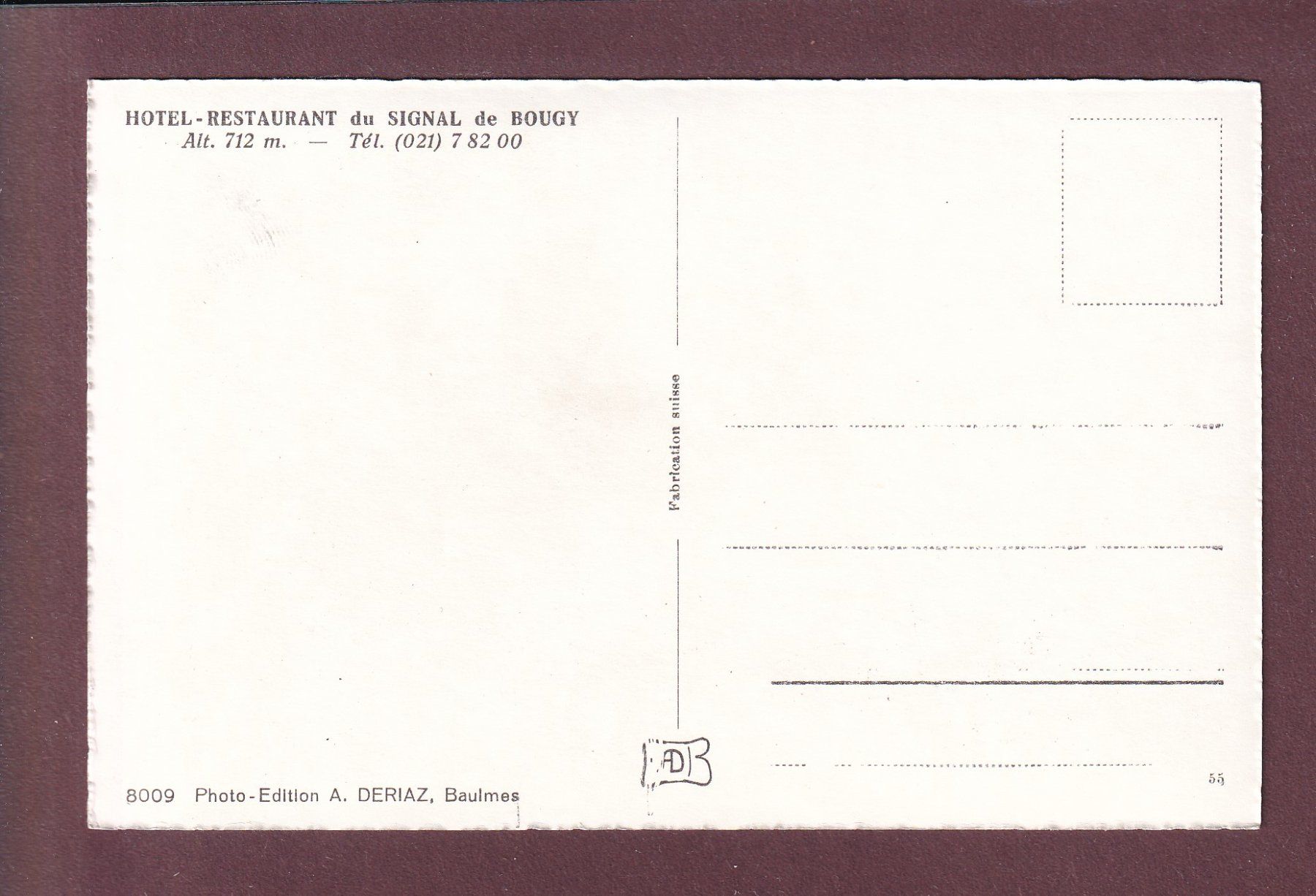 Cartoline postali: SIGNAL DE BOUGY – Usato da Pully venduto da nicecards 1