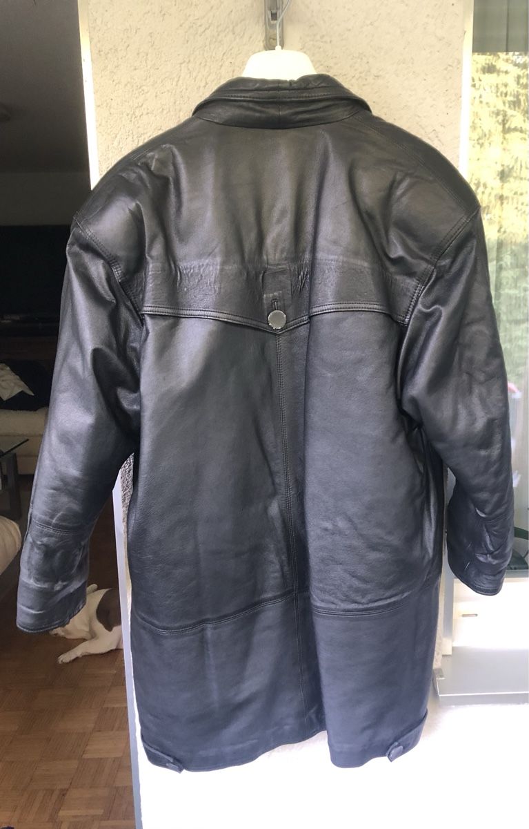 Mäntel: Leder Mantel Schwarz Grösse 44-46 – Neu (gemäss Beschreibung) aus St.Gallen von nitka. 1