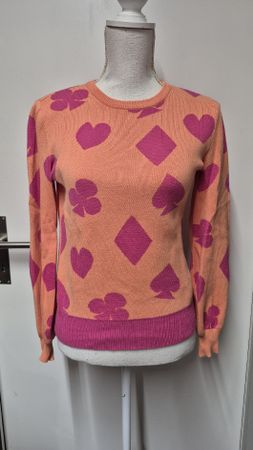 Schöner Pulli sienna Gr.XS Viskose/Baumwolle