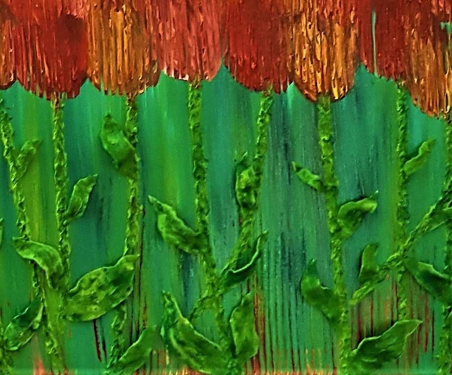 Dipinti: Ölbild rote Blumen – Usato da Grenchen venduto da ott_bvn8 2