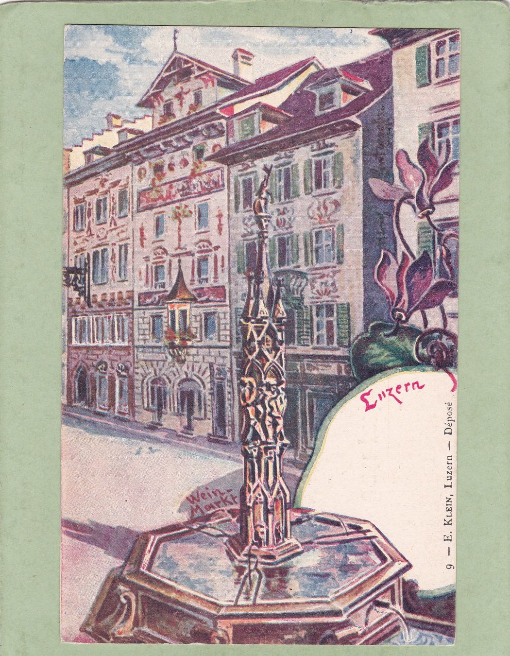 Cartes postales: Kitsch Kunst Luzern 1912 – D'occasion à Herisau par Lisegrat2008