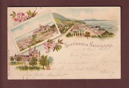 Souvenir de NEUCHÂTEL - 1898 Litho Künzli