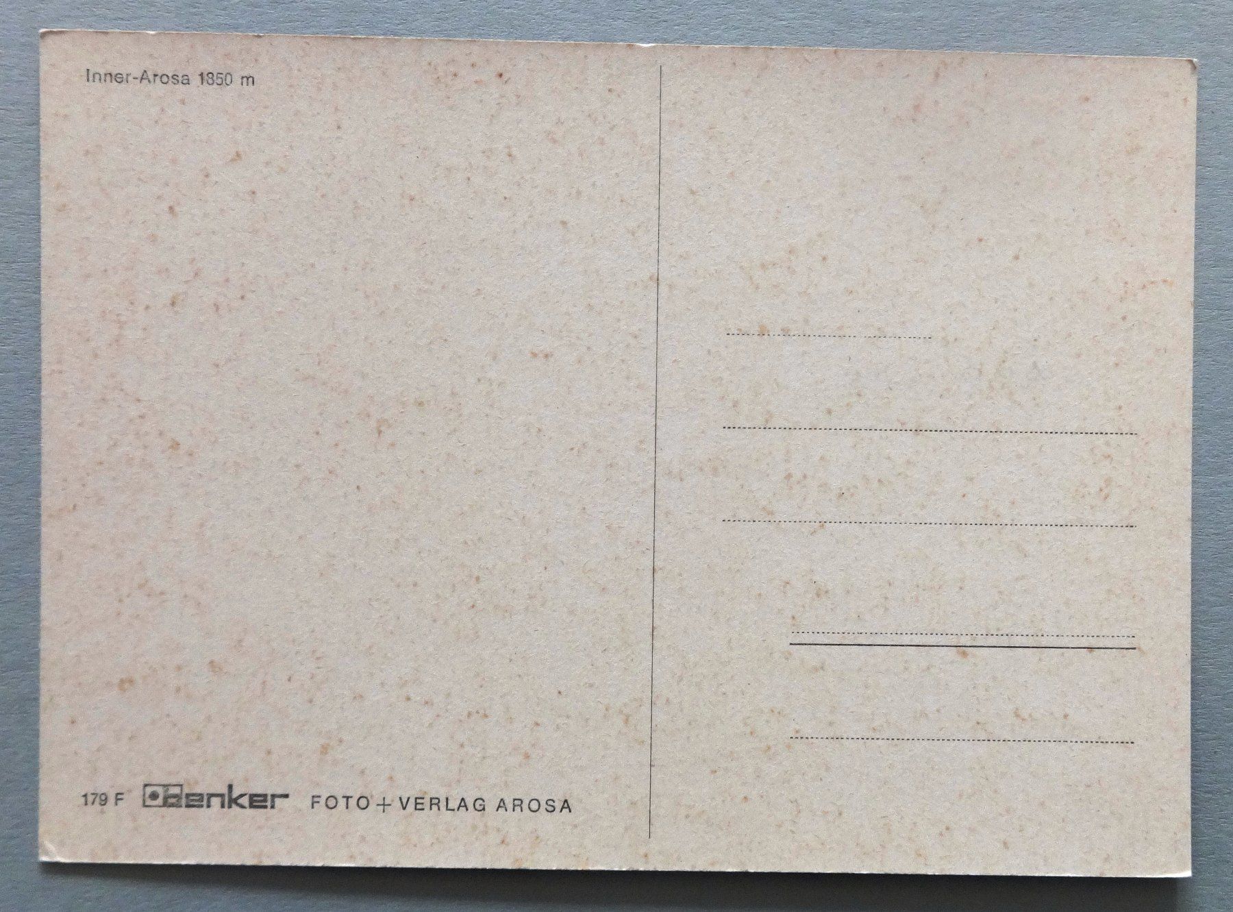 Cartoline postali: Inner-Arosa 1850 m – Usato da Fétigny venduto da Billy2miny 1