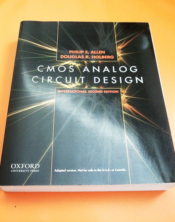 CMOS Analog Circuit Design - Allen, Holberg | Kaufen auf Ricardo