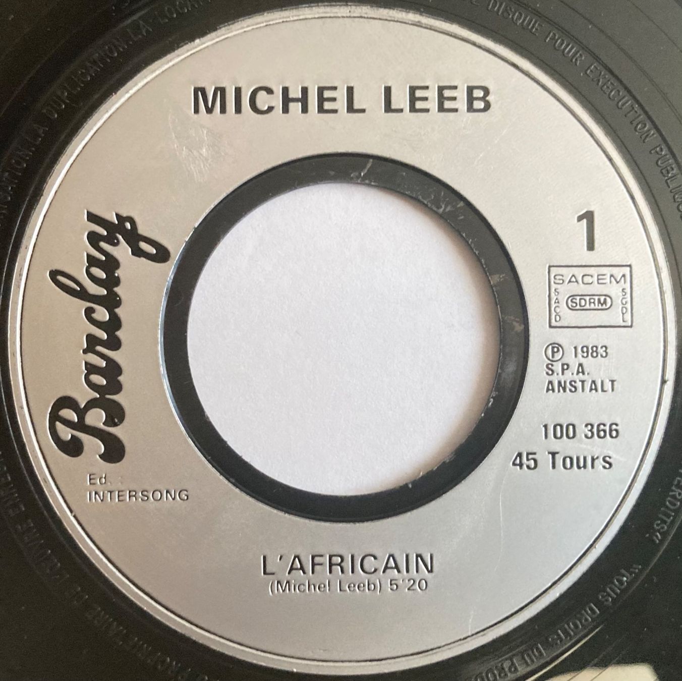 Schallplatten: MICHEL LEEB - L'AFRICAIN – Gebraucht aus Poliez-Pittet von Newtown-Records 2