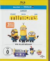 2 x MINIONS - Wie alles begann Blu Ray DVD + 1 Gratis DVD