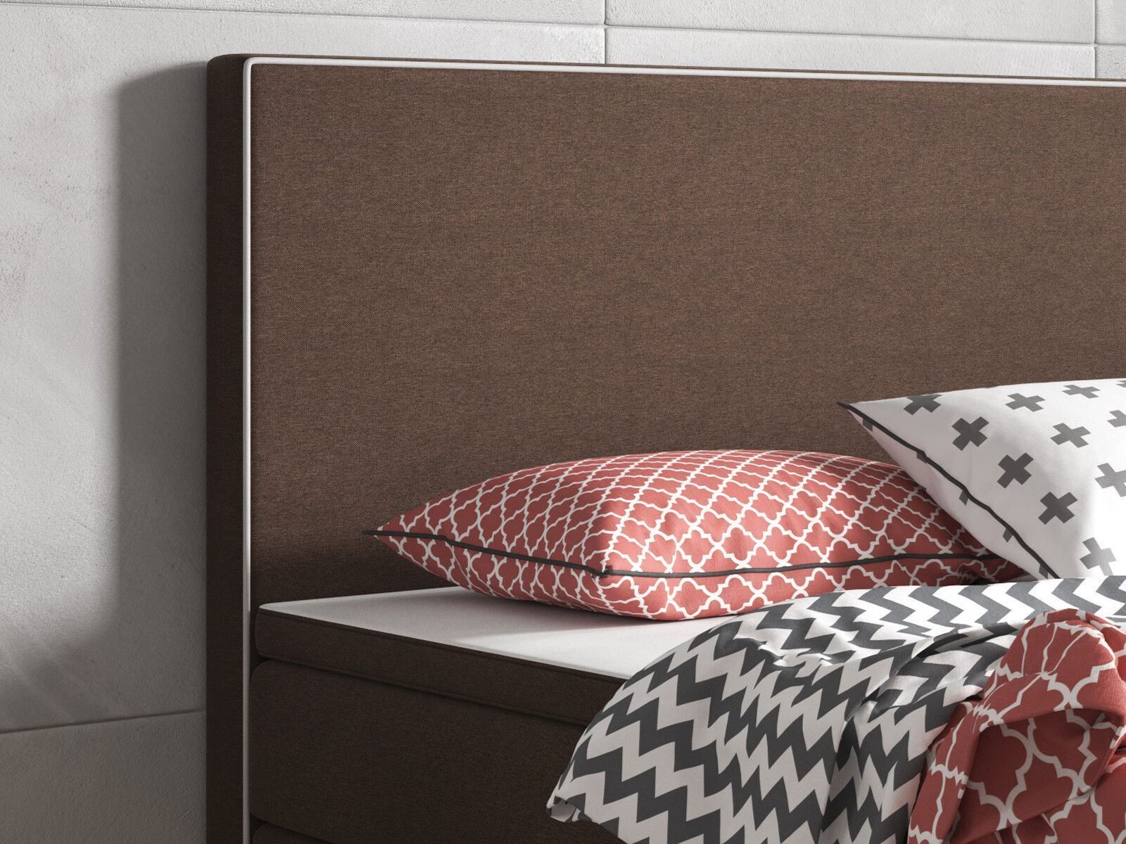 Letti: Boxspringbett 180x200 Braun KING SIZE Box Springbett – Nuovo e nell'imballaggio originale da Wallenwil venduto da toesstal-vertrieb 3