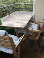 Wooden garden table and chairs set used condition