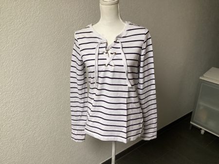 U.S. Polo Assn. Pullover Damen blau weiss gestreift Gr. M