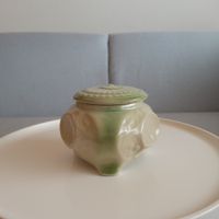 1930-1950 Rumänien /Art-Déco Tripod Keramikdose