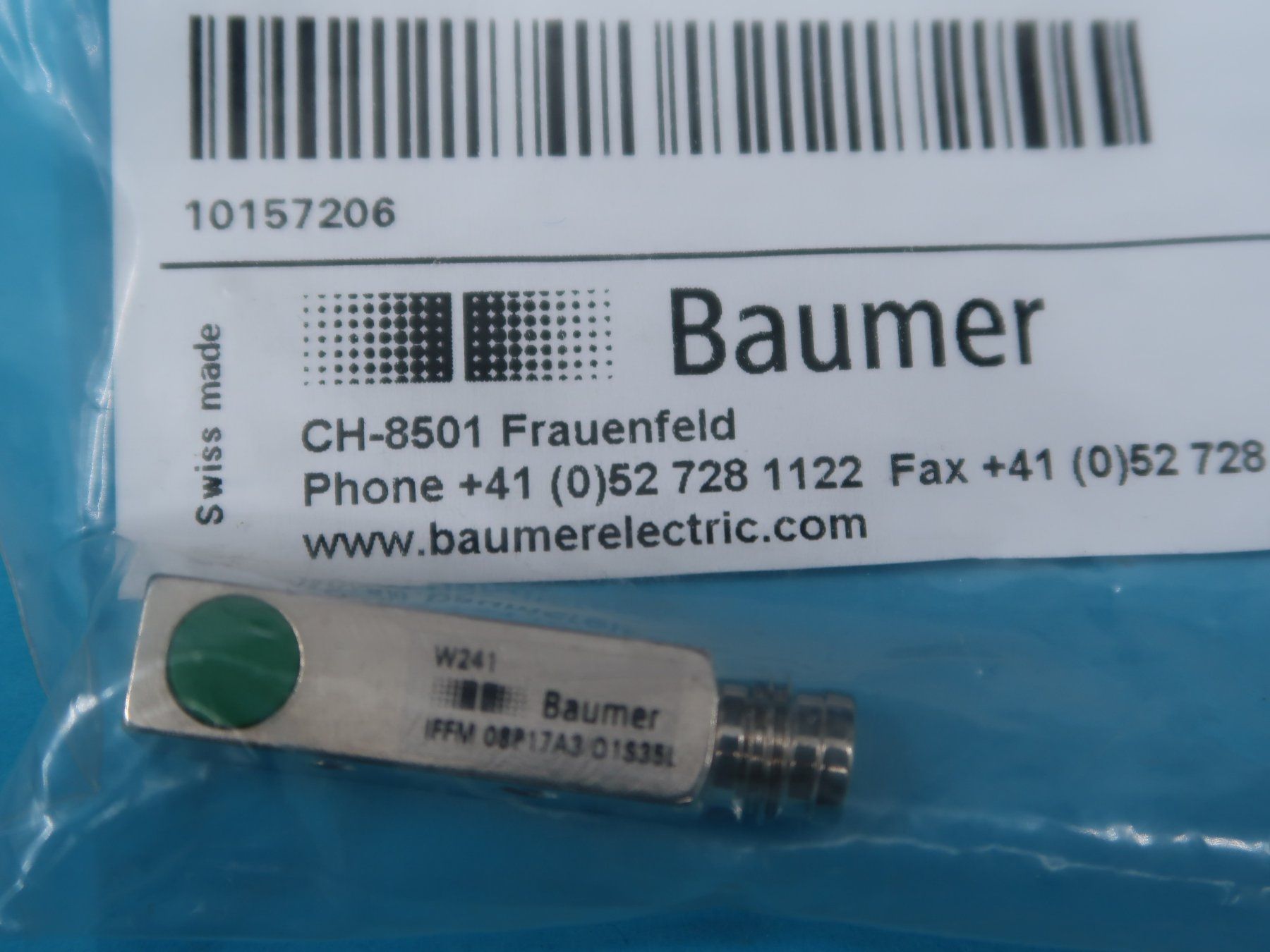 Componenti elettronici: Baumer Induktiver Sensor IFFM 08P17A3/01S35L 10157206 – Nuovo e nell'imballaggio originale da Lömmenschwil venduto da ritalin01 2