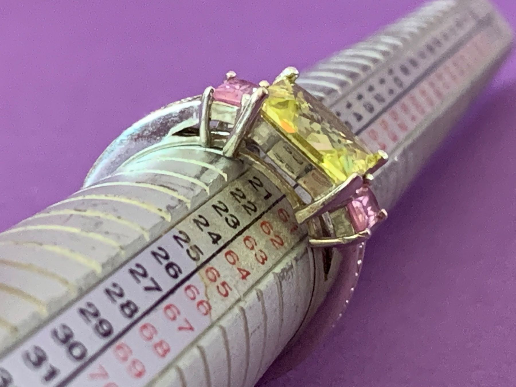 Anelli: Silberring Gelb-Rosa-Elegant (61) – Usato da Laufen venduto da belleskulptur 7